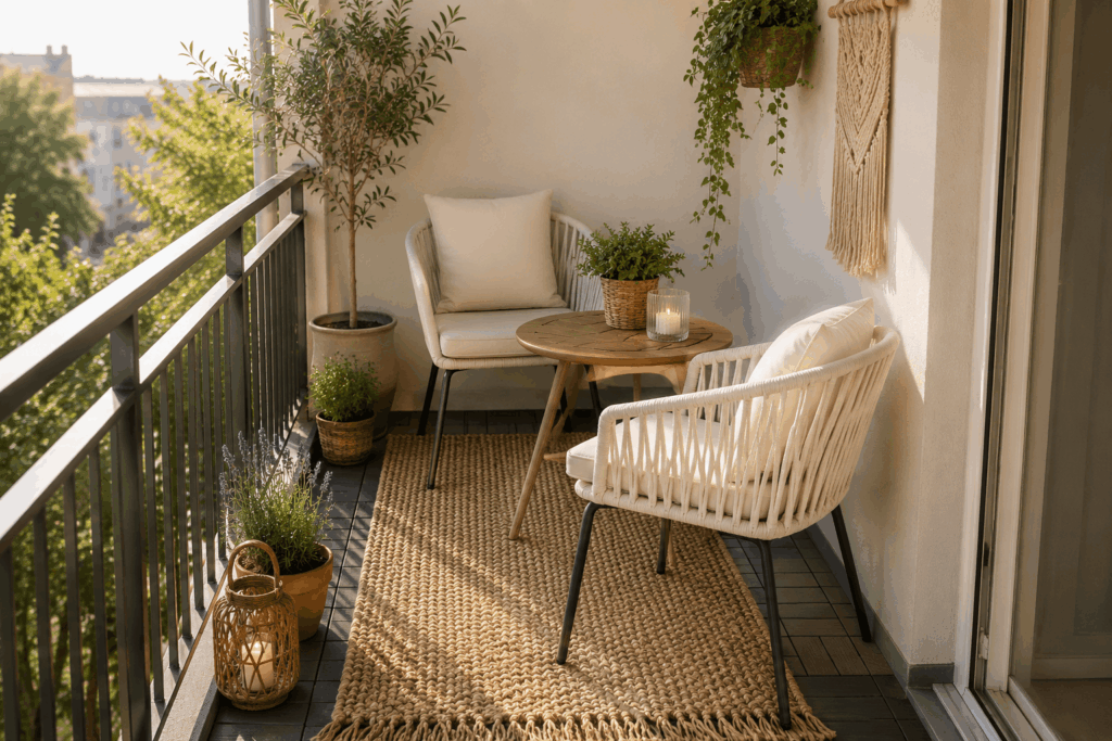 Rope Stühle kleiner Balkon