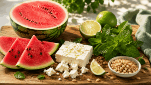 Zutaten Melonen Feta Salat