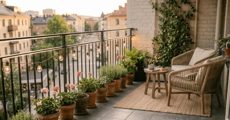 Kleinen Balkon einrichten