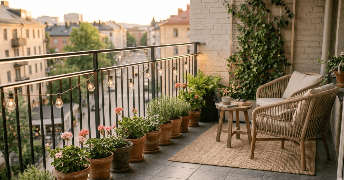 Kleinen Balkon einrichten