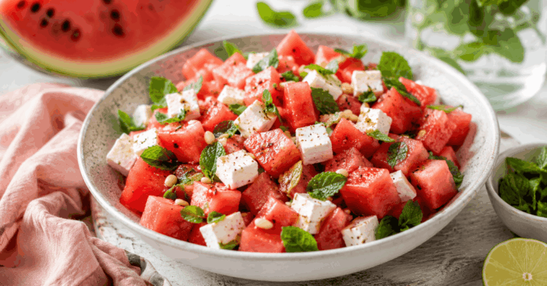 Melonen Feta Salat