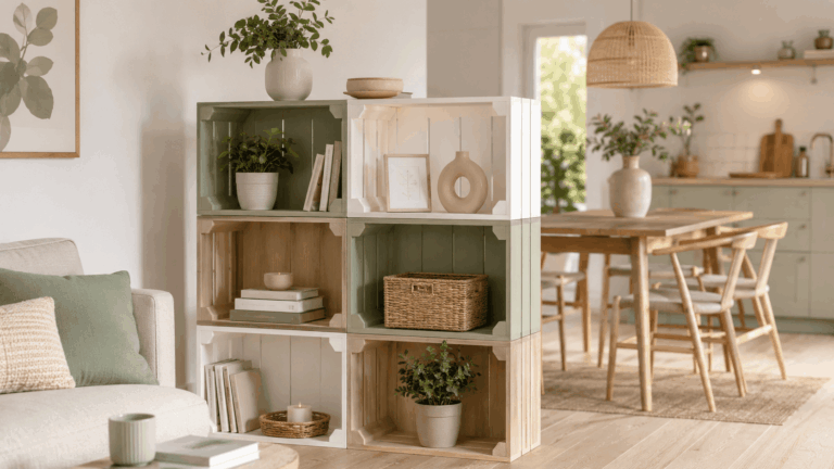 DIY Weinkisten Raumtrenner