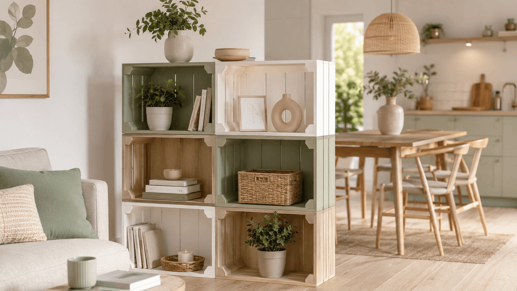 DIY Weinkisten Raumtrenner