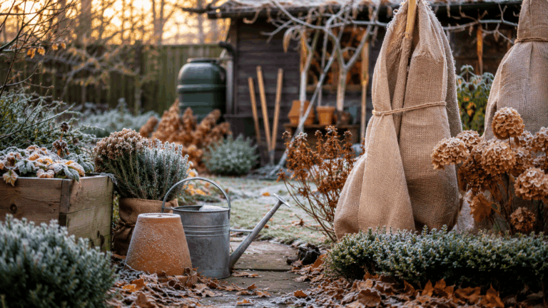 Garten winterfest machen