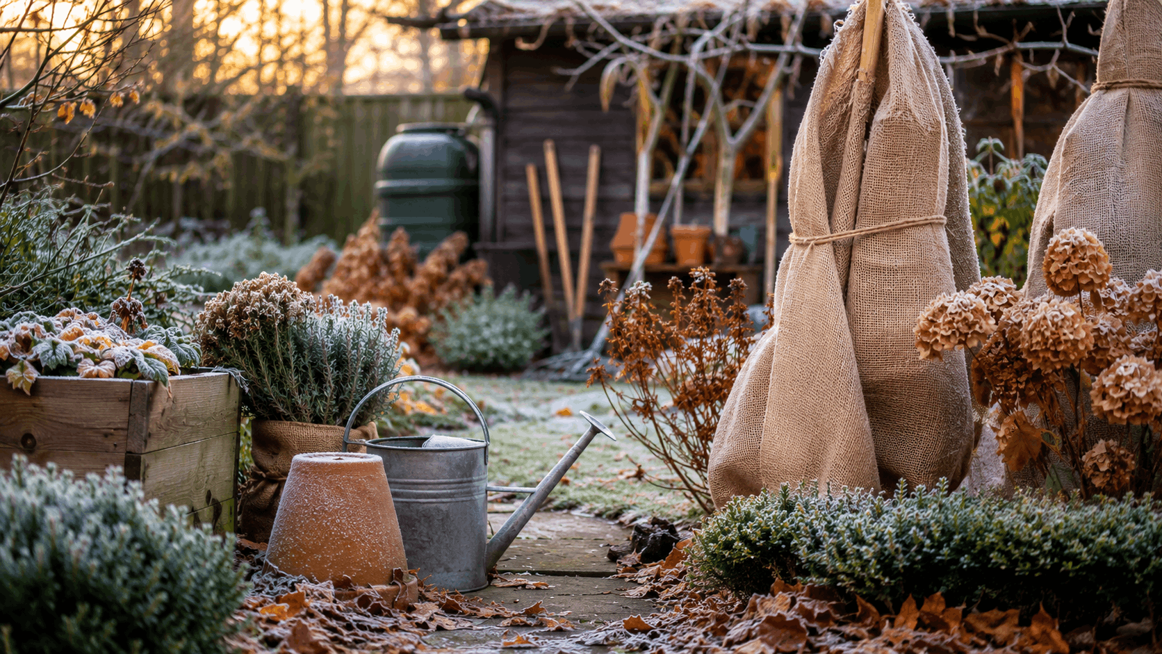Garten winterfest machen