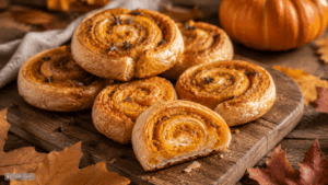 Kürbis-Blätterteig-Schnecken