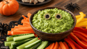 Monster-Guacamole mit Gemüsesticks