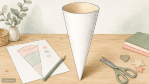 Schultüten DIY Schritt 1